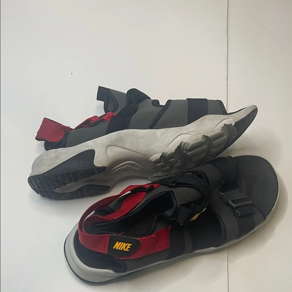 Nike‎ Sandals - Black, Red, and Yellow